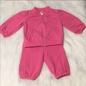 Old Navy Pink french terry sweat suit Size 3-6M